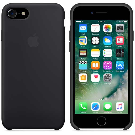 Coque en silicone iPhone 7 noir