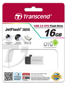 Clé USB Transcend JetFlash 380 16Go argent