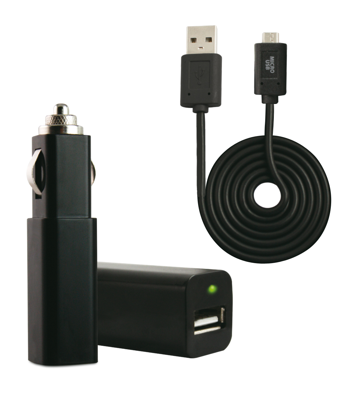 Chargeur Allume Cigare Universel Micro USB Orange