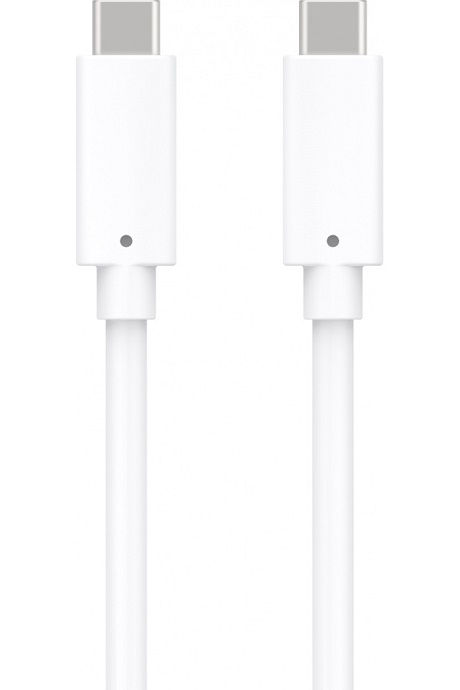 Câble de charge et synchronisation USB-C vers USB-C blanc