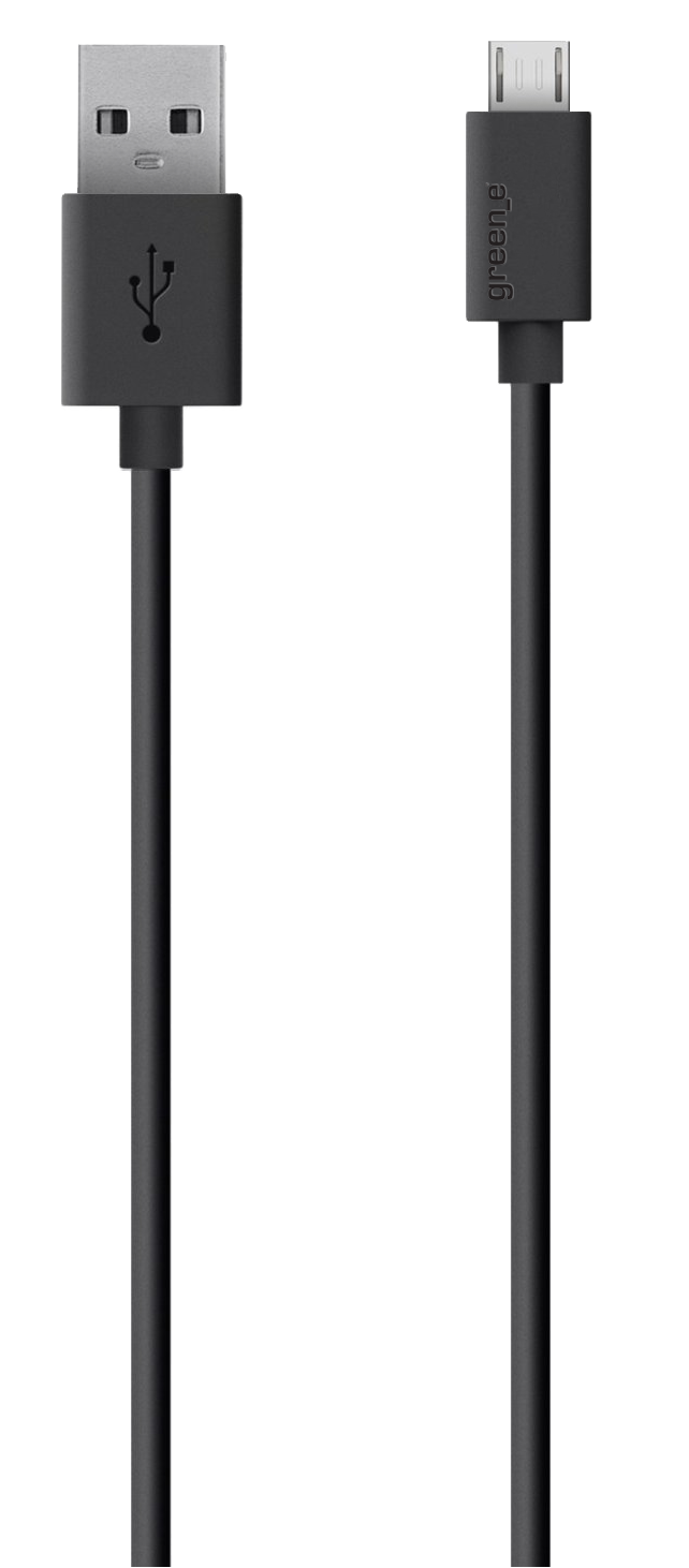Câble écologique micro USB 2.4A 130cm noir