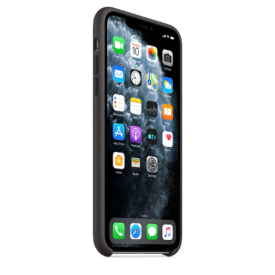 Coque en silicone pour iPhone 11 Pro Max noir