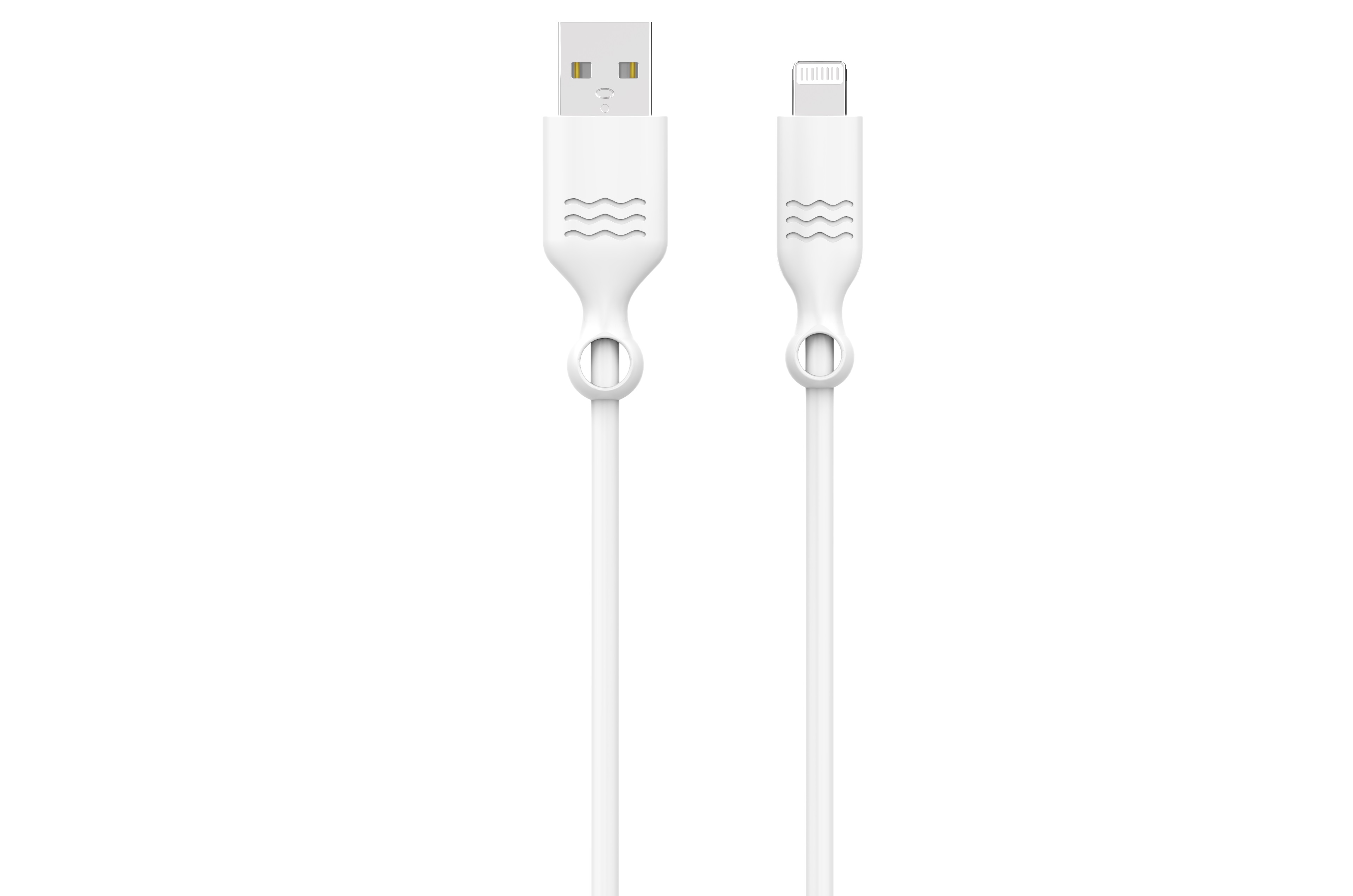Câble écologique Lightning vers USB-A Just Green blanc