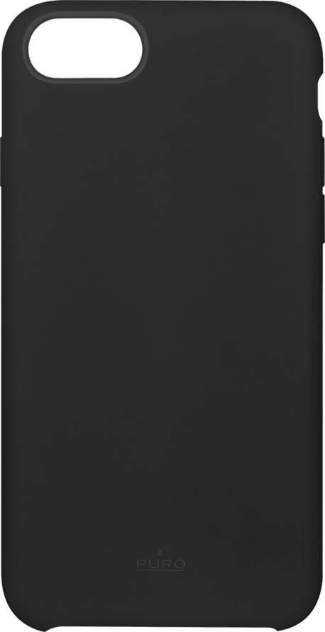 Coque silicone iPhone SE noir