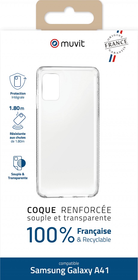 Coque Made in France Samsung A41 transparente