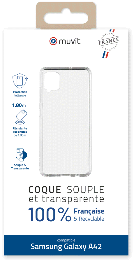 Coque Made in France Samsung Galaxy A42 5G transparente