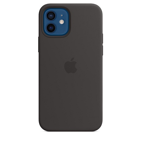 Coque en silicone avec MagSafe pour iPhone 12 / 12 Pro noir