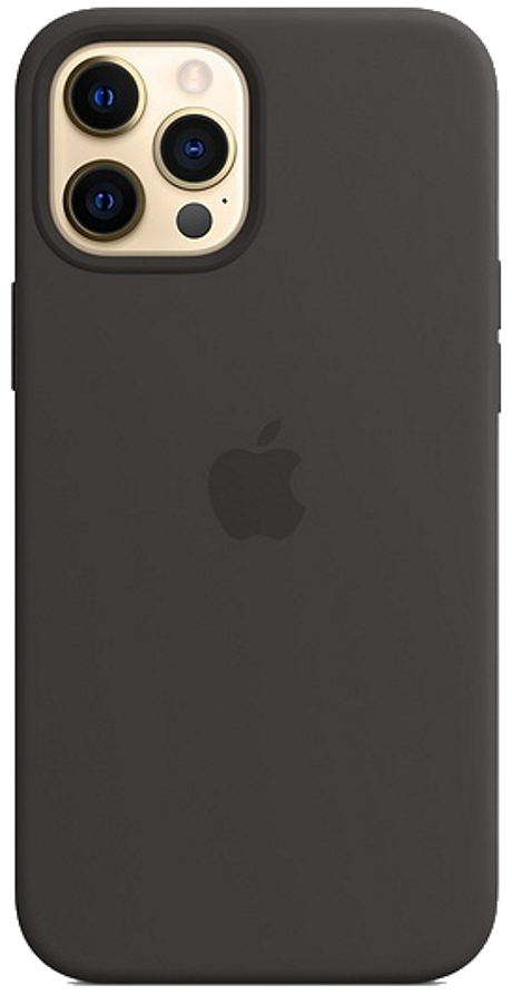 Coque en silicone avec MagSafe pour iPhone 12 Pro Max noir