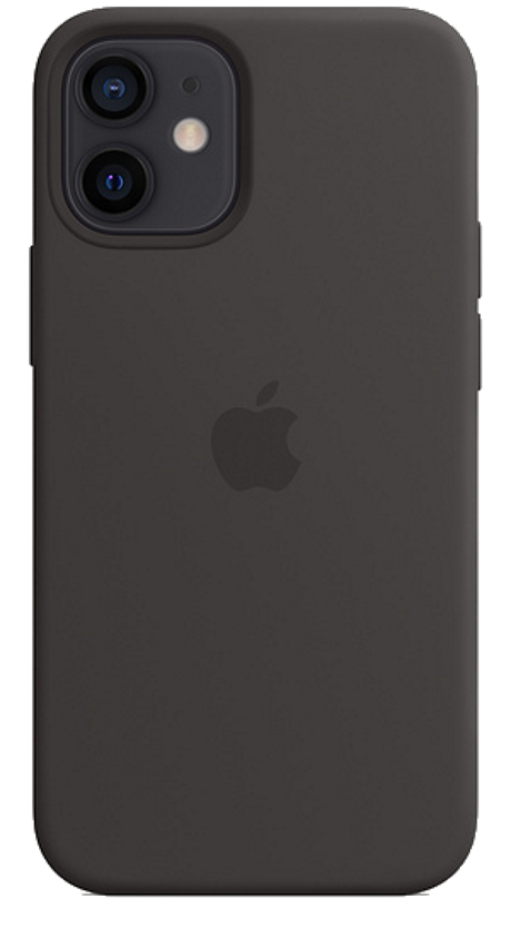 Coque en silicone avec MagSafe pour iPhone 12 mini noir