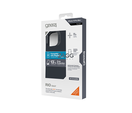 Coque Gear4 D30 Rio Snap pour iPhone 12 Pro Max noir