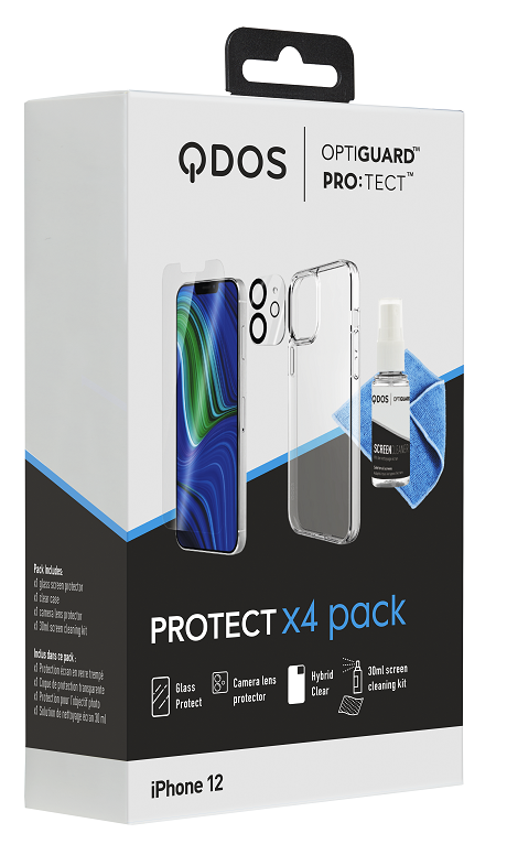 Protect Pack iPhone 12 blanc