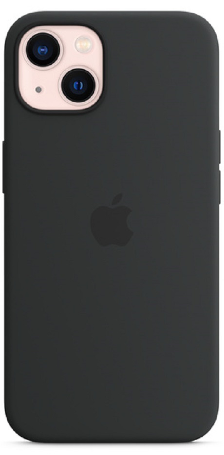 Coque en silicone MagSafe Apple iPhone 13 noir