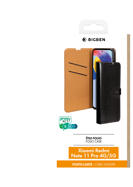 Etui folio Wallet Xiaomi Redmi Note 11 Pro noir