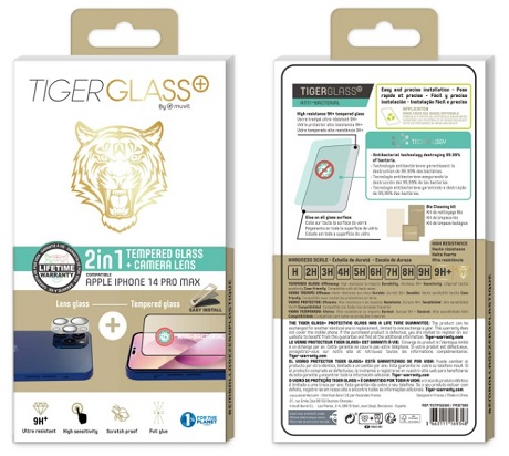 Pack Film Tiger Glass+ iPhone 14 Pro Max transparente