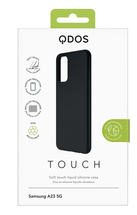 Coque Touch silicone Qdos Galaxy A23 5G noir