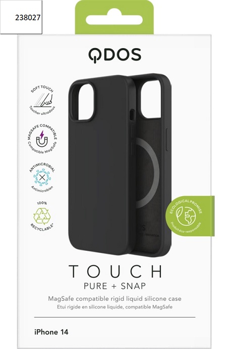 Coque Touch Pure MagSafe iPhone 14 noir