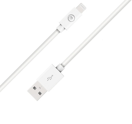 Câble de charge et de synchronisation USB-A/USB-C blanc