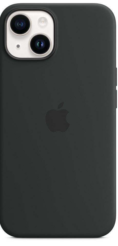 Coque en silicone MagSafe iPhone 14 noir