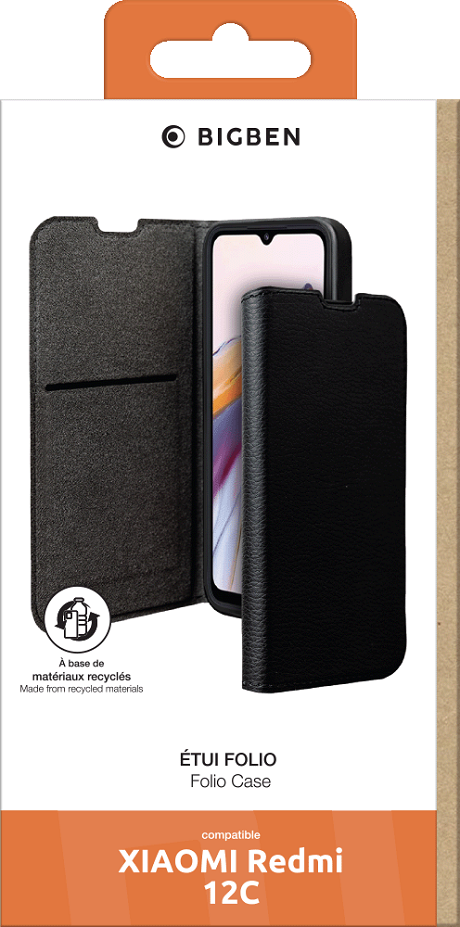 Folio Wallet Xiaomi Redmi 12 C noir