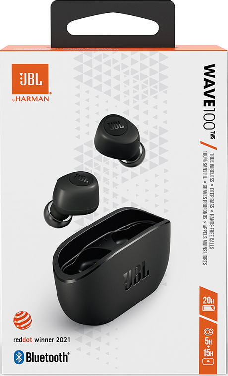 Ecouteurs True Wireless JBL Wave 100 noir