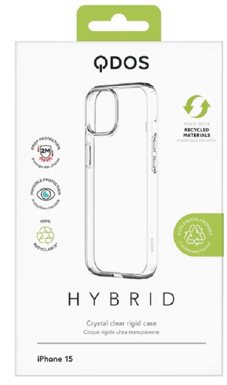 Coque Hybrid Qdos iPhone 15 transparente
