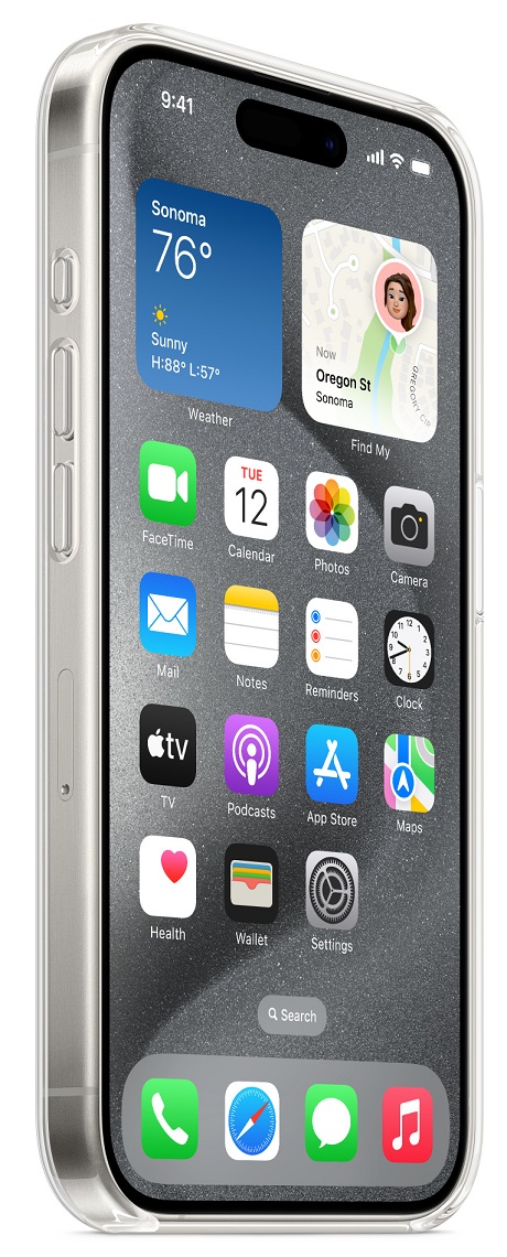 Coque avec MagSafe iPhone 15 Pro transparente