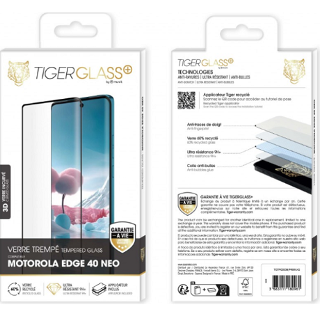 Film Tiger Glass+ recyclé Motorola G54 5G transparente