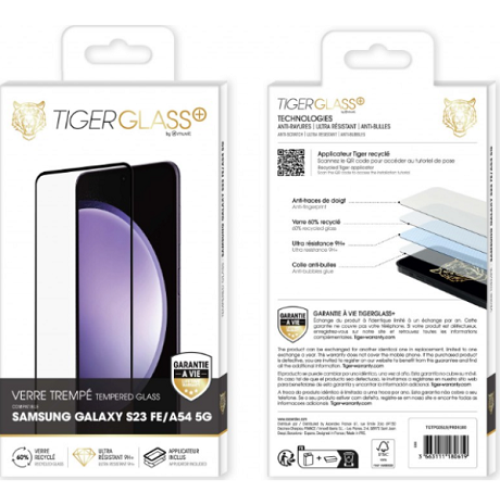 Film Tiger Glass+ recyclé Samsung Galaxy S23 FE transparente