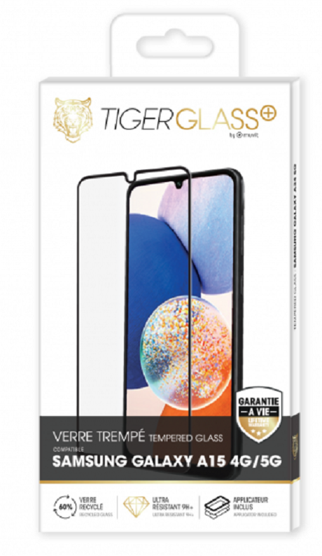 Film Tiger Glass+ recyclé Samsung A15 5G/ 4G transparente