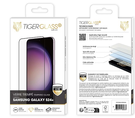 Film Tiger Glass+ recyclé Samsung Galaxy S24+ transparente