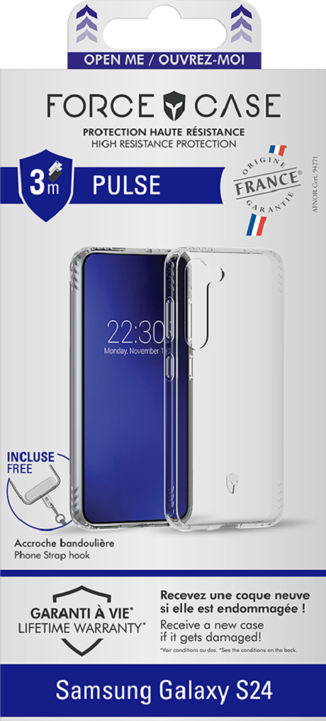 Coque Force Case Pulse Galaxy S24 5G Origine France Garantie transparente