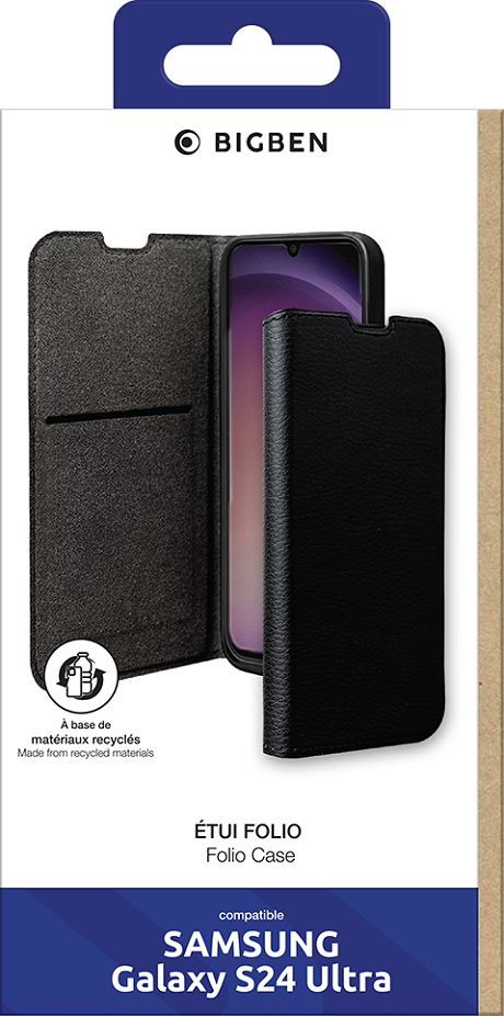 Folio Wallet Samsung Galaxy S24 ultra noir