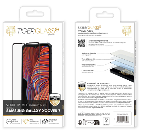 Film Tiger Glass+ recyclé Samsung Galaxy XCover 7 5G  EE