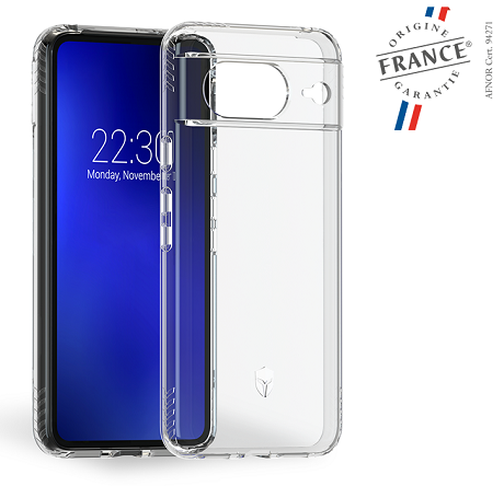 FORCE CASE FC Pulse Cover Rinforzata Per IPhone 15, Trasparente, Garanzia A Vita, Design Originale Francese