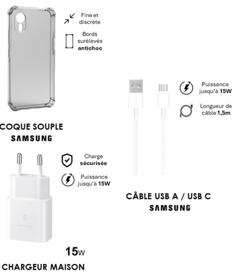Starter pack Samsung Galaxy XCover 7 5G blanc