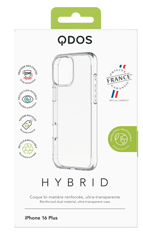 Coque Hybrid Qdos iPhone 16 Plus Origine France Garantie