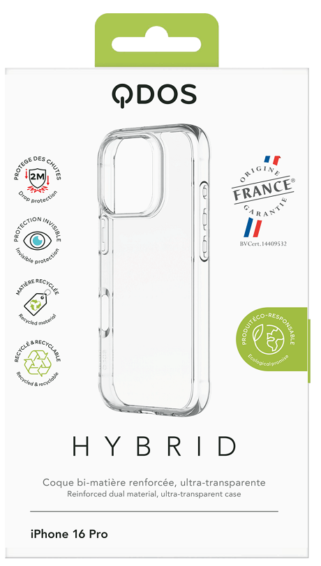 Coque Hybrid Qdos iPhone 16 Pro Origine France Garantie