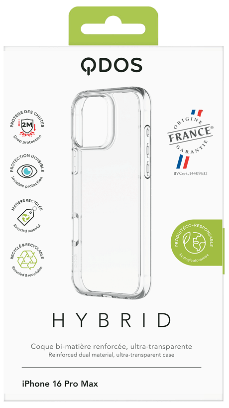 Coque Hybrid Qdos iPhone 16 Pro Max Origine France Garantie