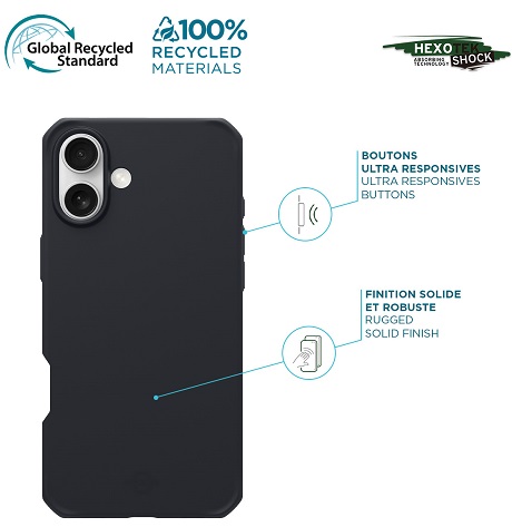 Coque Spectrum Black Mobilise iPhone 16 noir