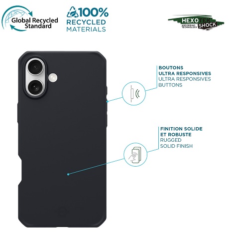 Coque Spectrum Black Mobilis iPhone 16 Plus noir