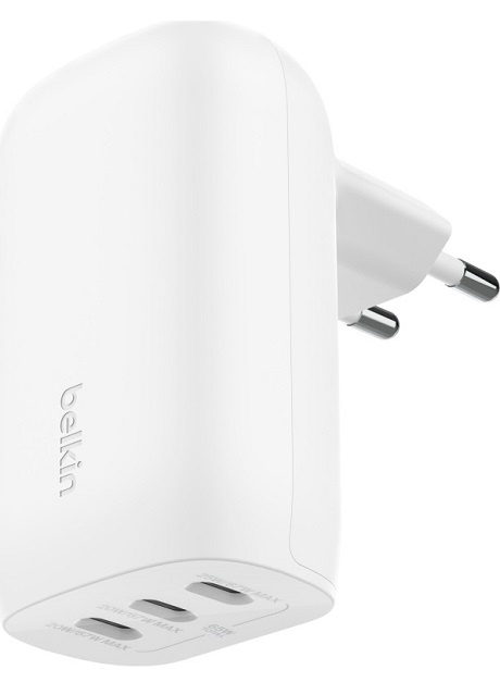 Tête de charge Belkin 67W avec 3 ports USB-C blanc