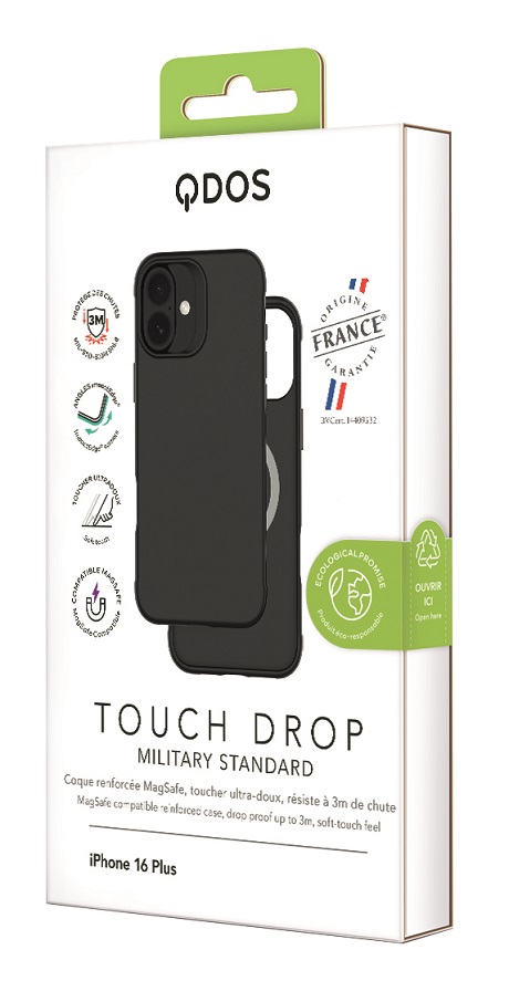 Coque Touch Drop MagSafe OFG iPhone 16 Plus noir