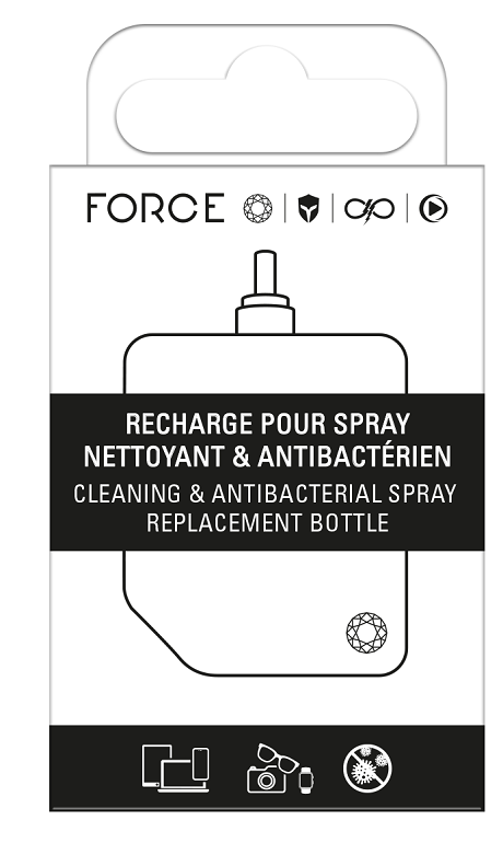 Recharge pour Spray nettoyant Force Glass blanc