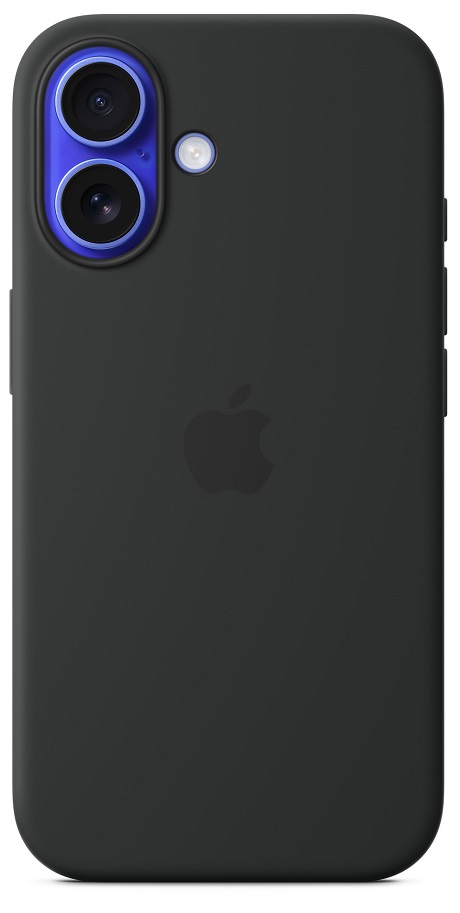 Coque en silicone avec MagSafe Apple iPhone 16 Plus noir