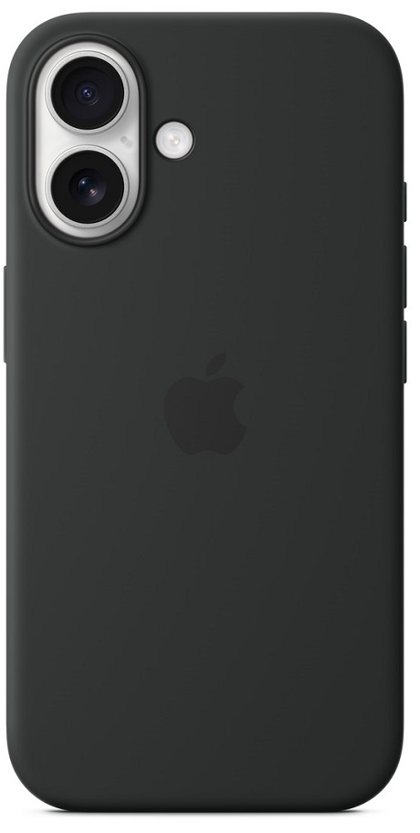 Coque en silicone avec MagSafe Apple iPhone 16 Plus noir