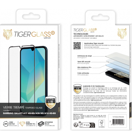 Film Tiger Glass+ recyclé Galaxy A17 4G/5G transparente