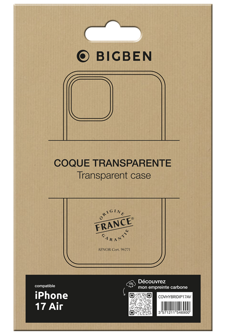 Coque Hybrid Bigben OFG iPhone Air transparente