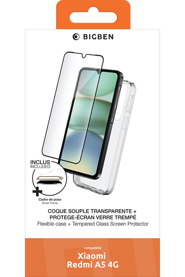Pack Coque + Verre trempé Xiaomi Redmi A5 transparente
