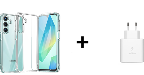 Pack 3 accessoires Samsung Galaxy A16 transparente