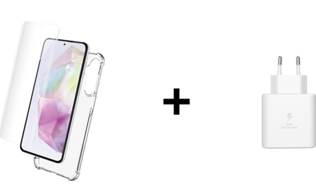 Pack 3 accessoires Samsung Galaxy A17 4G/5G transparente